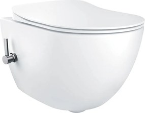 Deante Závesný WC komplet bez príruby s funkciou bidetu Peonia - CBP 6WPW, vrátane SoftClose sedadla, biela