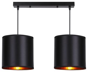 Candellux Čierno-medený závesný luster Candida pre žiarovku 2x E27 32-00712