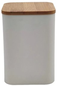 Kontajner s bambusovým vekom white FTC698 9x9x13,5h cm