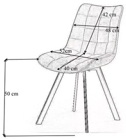 LuxuryForm DESIGN Jedálenská stolička ORLEN VELUR - tmavo šedá