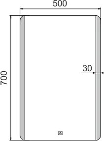 Nimco LED zrkadlo 500x700 - ZP 17001