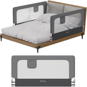 Bezpečnostná zábrana na posteľ Cover 25 sivá 150 cm