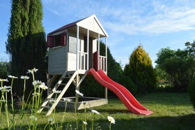 Marimex | Detský drevený domček Marimex Veranda so šmykľavkou | 11640361