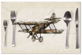 Sablio Prestieranie Historický dvojplošník Vintage: 40x30cm