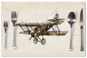 Sablio Prestieranie Historický dvojplošník Vintage: 40x30cm
