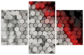 Obraz - 3D hexagóny (90x60 cm)