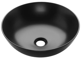 Invena Dokos, umývadlo na dosku 395x395x135 mm, čierna matná, INV-CE-19-005-C