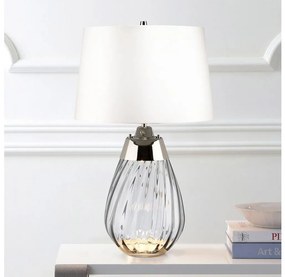 Elstead LENA-TL-S-SMOKE-OWSS-LED Stolná lampa LENA 1xE27/60W/230V+1xGU10/7W biela