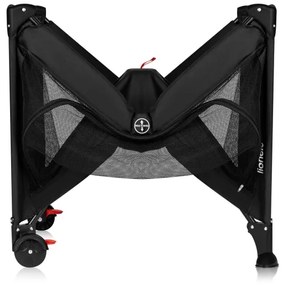 Lionelo - Cestovná postieľka LAURA čierny karbón