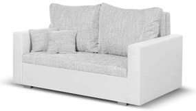 Pohovka pre 2 osoby s funkciou spania LEO Strieborná/biela