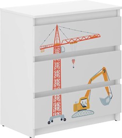Wooden Toys Detská komoda R-3 MASZYNY