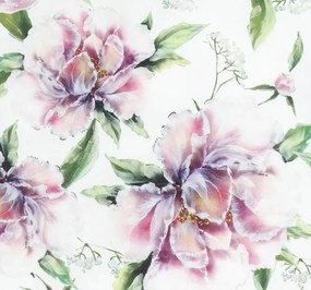 Dekoračný vankúš 45x45 cm, pivonky, zamatový