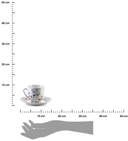 Porcelánová šálka s podšálkou Joy Dragonfly 250 ml sada 6ks