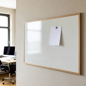 Toptabule.sk  Biela magnetická tabuľa NATURE LINE v drevenom ráme SVETLÝ DUB 60x40 cm