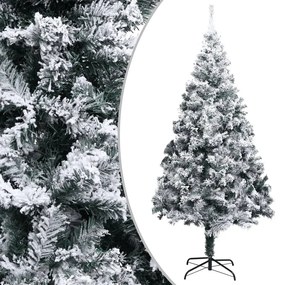 vidaXL Zasnežený umelý vianočný stromček zelený 300 cm PVC