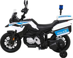 Ramiz Policajný motocykel BMW F850 GS s batériou pre deti + pomocné kolesá + siréna + svetlá + 2 kufre + bezplatné štartovanie