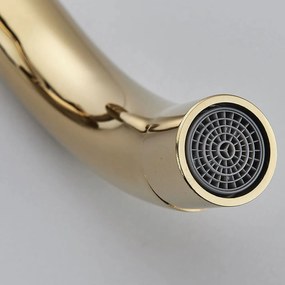 Rea Lungo Long, podomietková umývadlová/vaňová batéria + BOX, zlatá lesklá, REA-B0370