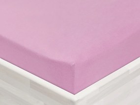 Detské jersey napínacie prestieradlo do postieľky JR-008 Ružová lila 60 x 120 x 10 cm - do postieľky