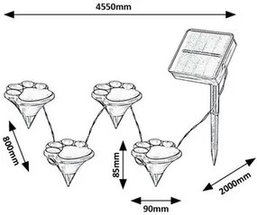 Rabalux WIGRY LED solarná lampa 77001