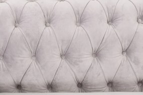 Pohovka Chesterfield Classic Velvet Light Grey pre 3 osoby