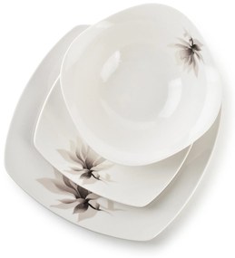 Porcelánová jídelní sada 18 ks talířů MAGNOLIA bílá