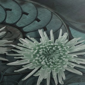 Obraz - Zelené kvety (120x50 cm)