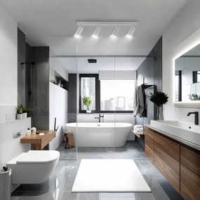 Brilagi - Kúpeľňové bodové svietidlo SELE 4xGU10/30W/230V IP44 strieborná