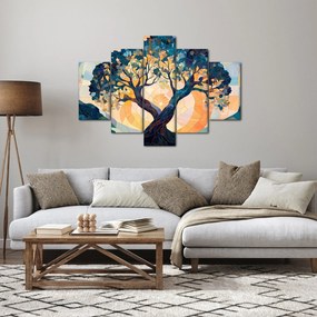 Obraz – Mozaika – slnko a strom II. (150x105 cm)