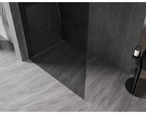 Mexen, Mexen Kioto-X sprchová stena 70 x 200 cm, grafit 10 mm, brúsený nikel - 800-070-101-97-40-X