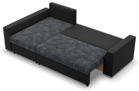 Rohová rozkladacia sedačka LUGO popolová / čierna