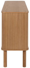 Nízka komoda v dekore duba s posuvnými dverami v prírodnej farbe 160x80 cm Langley – Actona