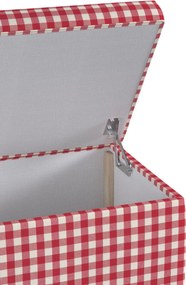 Truhlica čalúnená farba produktu červená látka vzorované