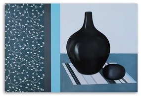 Obraz na plátně Zátiší Džbán modrý - 120x80 cm