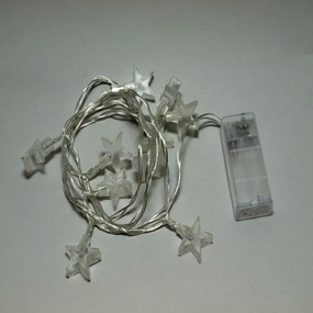 DECOLED LED svetelná reťaz na batérie, ľadovo biela, 1,8 m