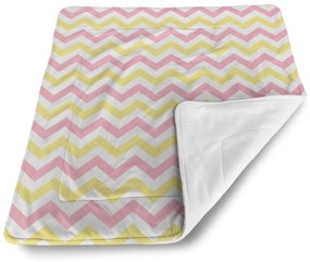 Sablio Deka pre bábätko Ružové a žlté cikcaky - 80x100 cm