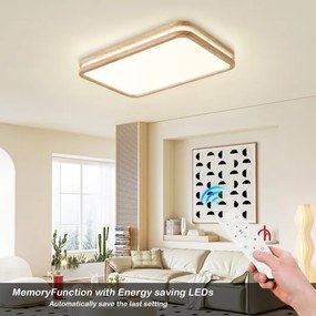 Brilagi - stmievané LED svietidlo MOLINA SQUARE LED/54W/230V dub 60x40 cm + DO