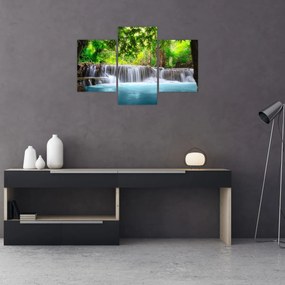 Obraz - modrý vodopád (90x60 cm)