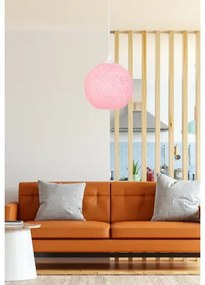 Luster na lanku JUTE 1xE27/60W/230V ružová