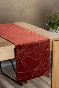 Dekorstudio Elegantný zamatový behúň na stôl BLINK 18 tehlový Rozmer behúňa (šírka x dĺžka): 35x180cm