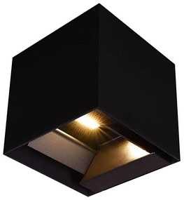 LED solárne nástenné svietidlo senzor LED/9W/3,7V 3000-5000K IP65 čierne