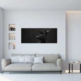 Obraz - Portrét jeleňa (120x50 cm)
