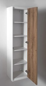 Aqualine Aqualine, ZANYA vysoká skrinka 35x140x30cm, biela mat/dub emporio, ZA140