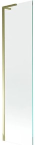 Mexen Next L, 1-krídlová vaňová zástena 50 x 150 cm, 6mm číre sklo, zlatý lesklý profil, 895-050-000-03-00-50