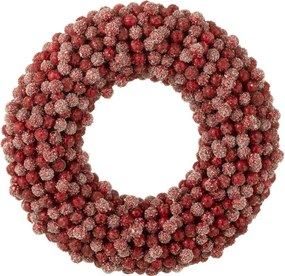 Dekoratívny veniec z červených bobúľ Berries - 35*6*35cm