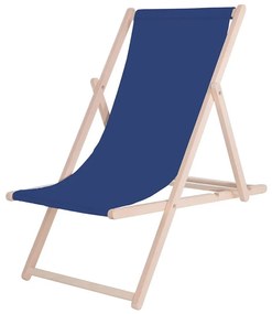 Platinet Záhradné ležadlo modrá/buk PL0505