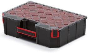 Kufríkový organizér 39 × 28,4 × 10,5 cm II, krabičky, čierna