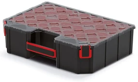 Kufríkový organizér 39 × 28,4 × 10,5 cm II, krabičky, čierna