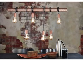 Eglo 49859 - Luster na lanku TOWNSHEND 4 6xE27/60W/230V