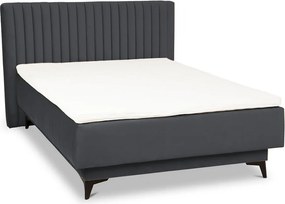 Postel Kalla 140x200 cm, tmavo šedá látka