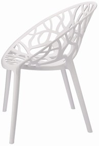 Dekorstudio Balkónové sedenie ALBERO biele - 2x stolička + 1x stôl